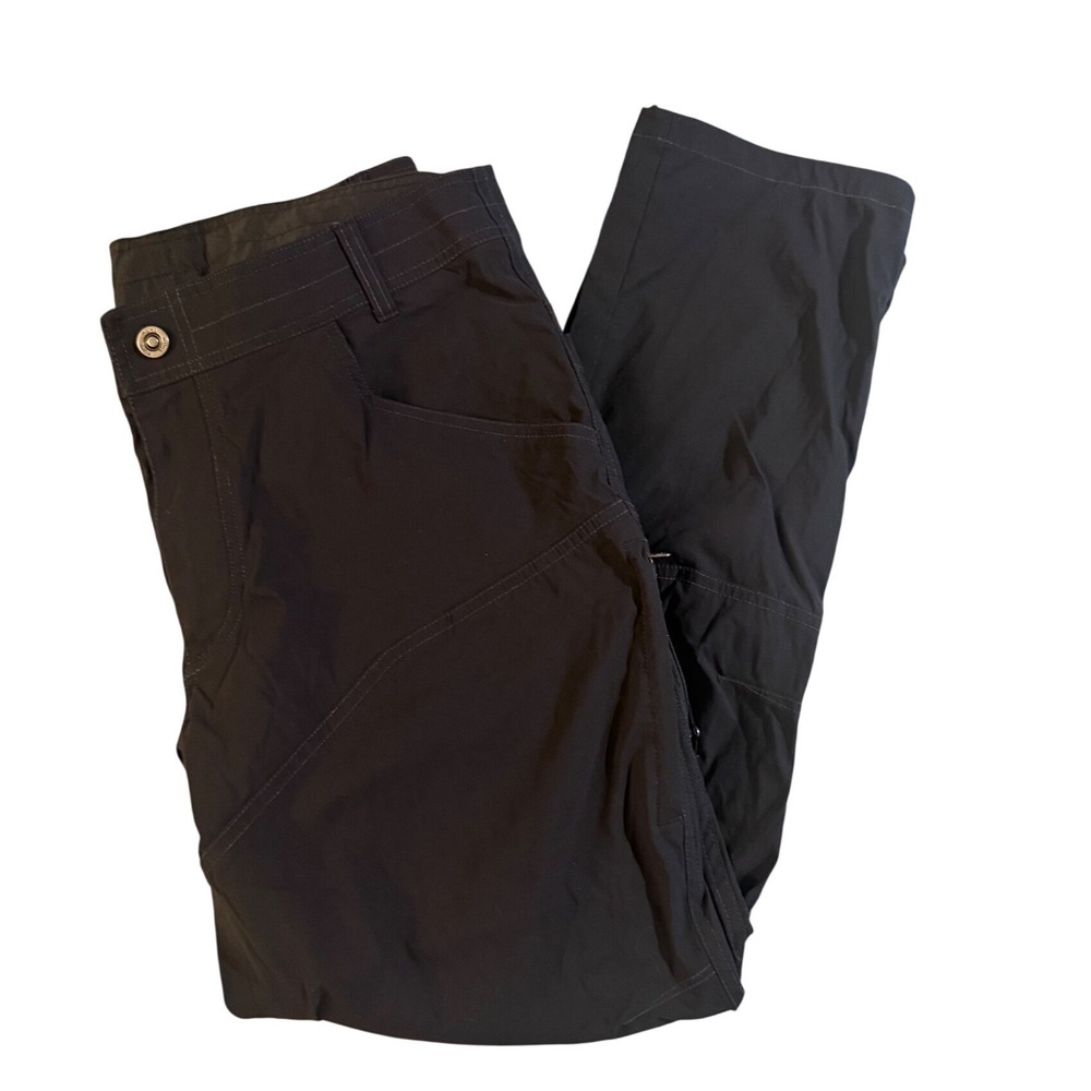 Kuhl Mens Black Hiking Pants 36x30 Articulated Knee Outdoor Technical Trousers